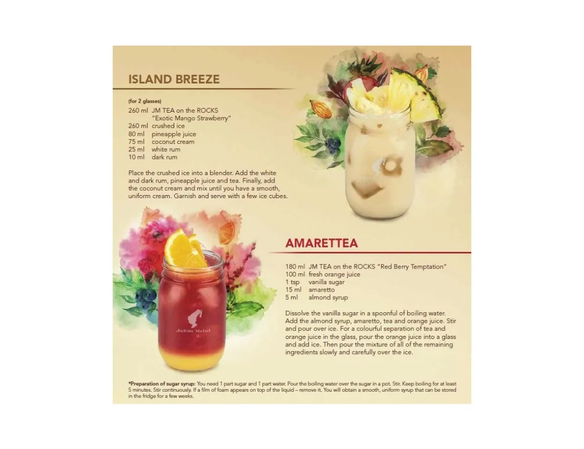 Julius Meinl Tea On The Rocks>Eistee Fruchtige Mango-Erdbeere - 93.5g